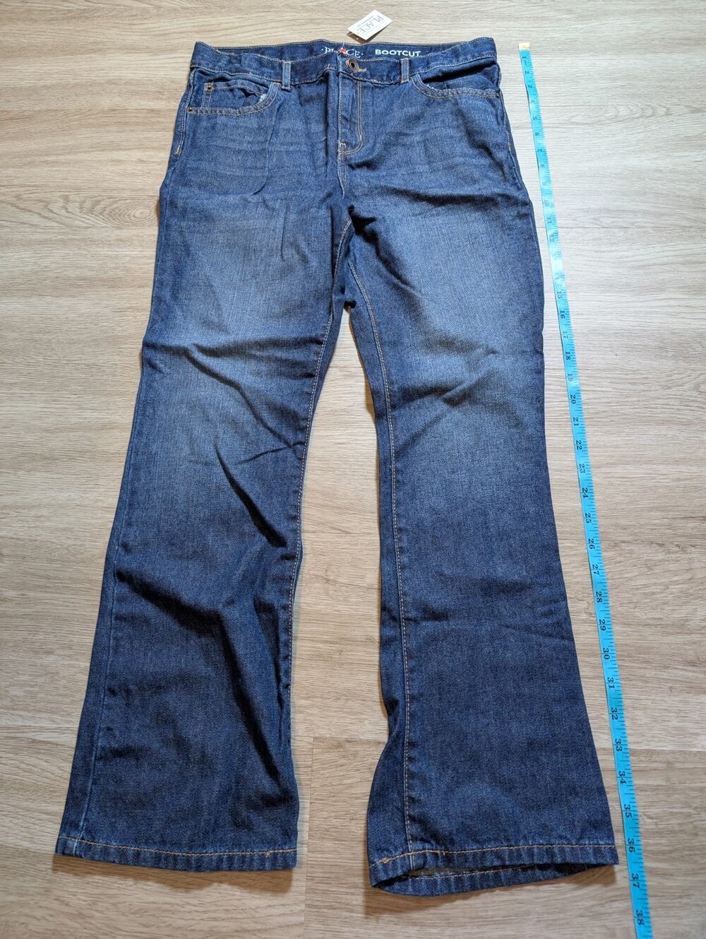 Childrens Place Girls 12 Husky Bootcut Blue Jeans 100% Cotton Denim Pants NWT